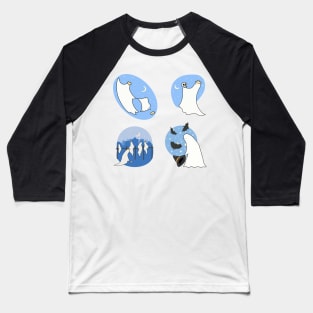 Ghosts at night sticker pack Baseball T-Shirt